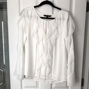 White House Black Market size 6 white blouse